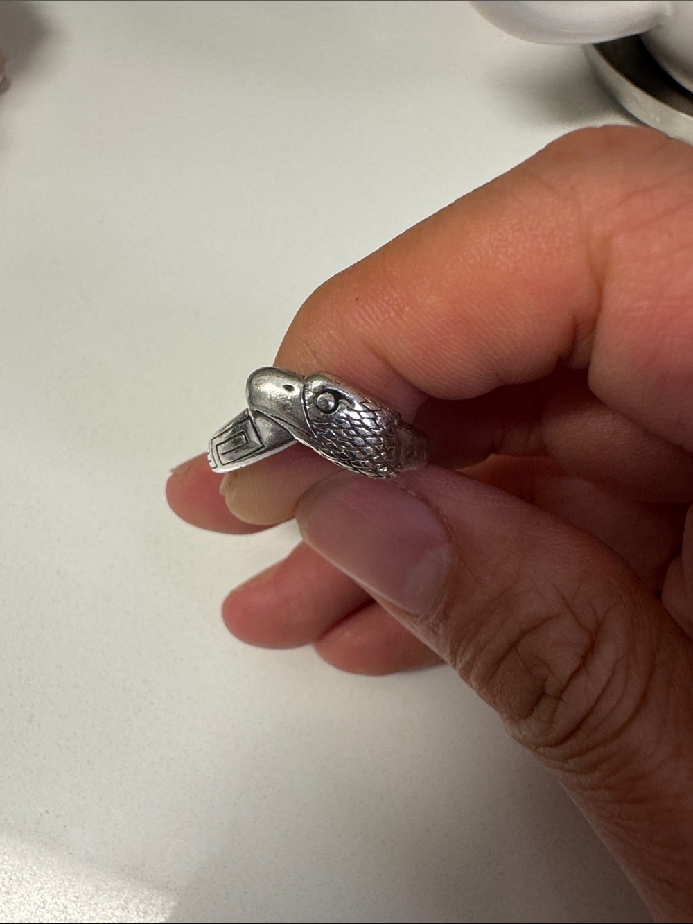 more my uncle stuff vintage sterling silver eagle ring. Makers mark SC Sterling